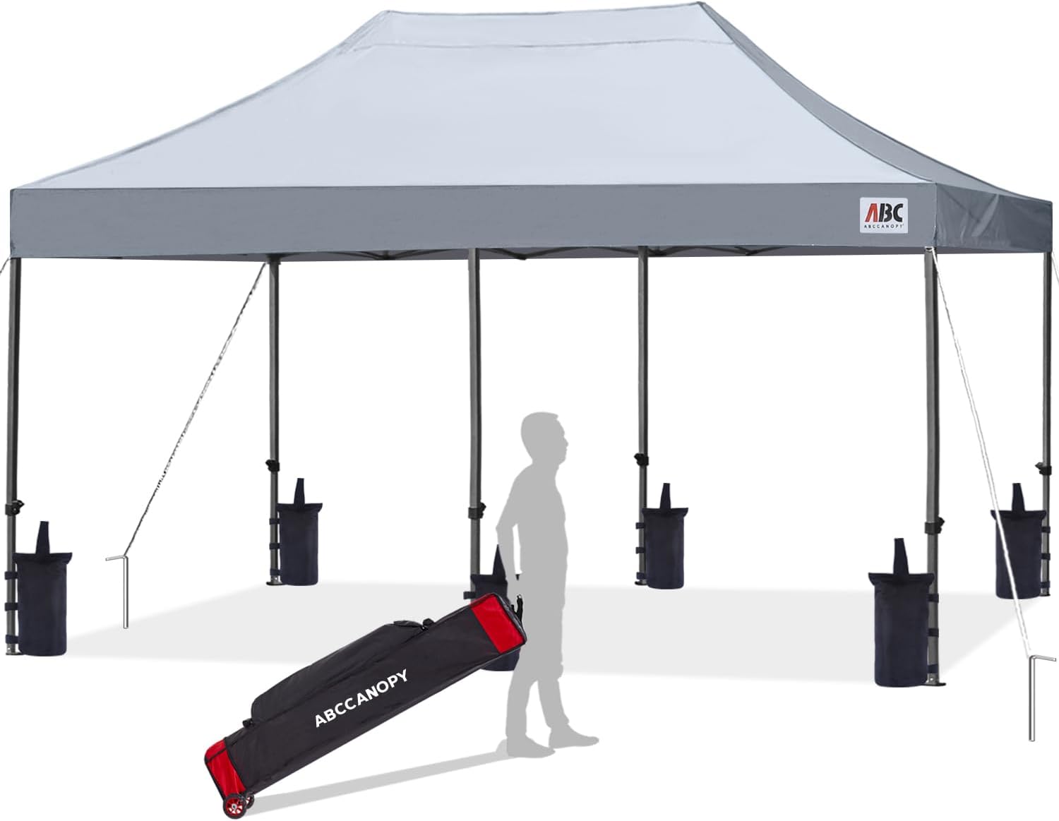 ABCCANOPY Patio Pop Up Canopy Tent 10x10 Commercial-Series (Black)