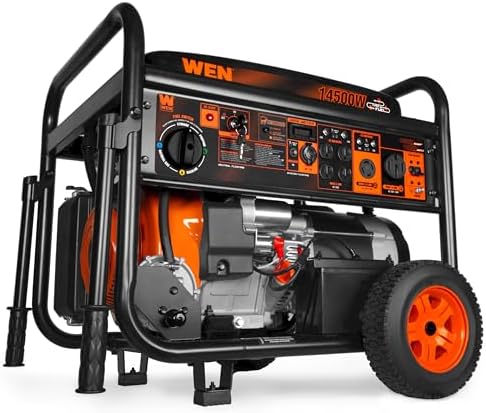 WEN 11,000-Watt 120V/240V Dual Fuel Portable Generator with Wheel Kit and Electric Start (DF1100T)