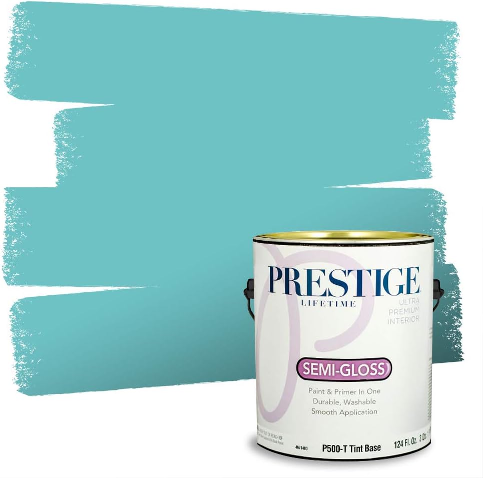 PRESTIGE Paints Exterior Paint and Primer In One, 1-Gallon, Satin, Comparable Match of Sherwin Williams* Blue Nile*