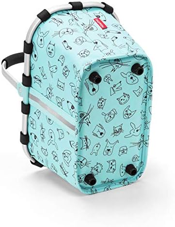 Reisenthel Carrybag XS Kids Shopping Basket 33.5 x 18 x 19.5 cm / 5 litres, Cats and Dogs Mint, 19.5 x 33.5 x 18 Centimeters, BAG