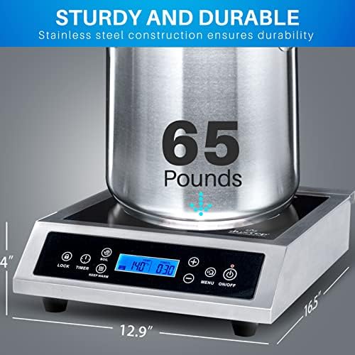 Duxtop Professional Portable Induction Cooktop, Commercial Range Countertop Burner, 1800 Watts Induction Burner with Sensor Touch and LCD Screen