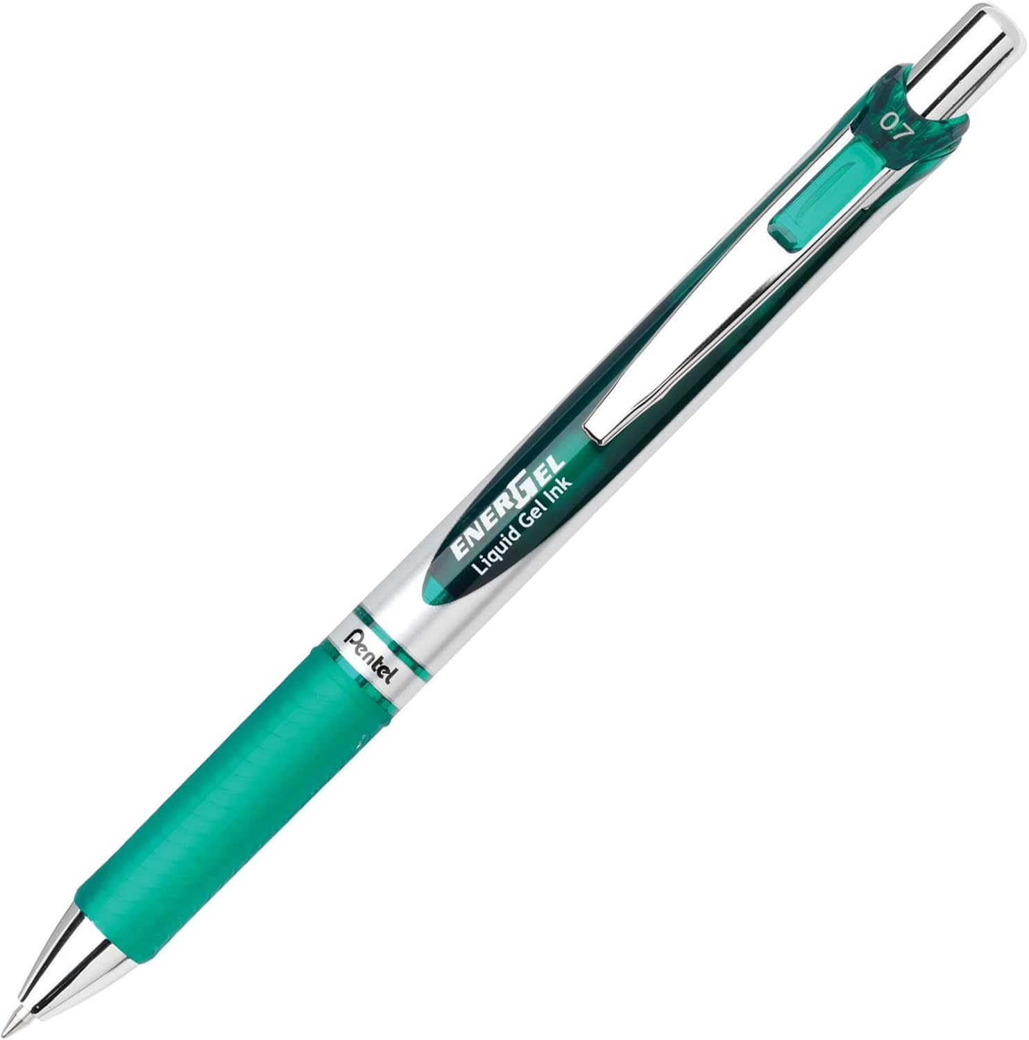 Pentel EnerGel RTX Retractable Liquid Gel Pen, (0.7mm), Medium Line, Metal Tip, Black Ink, Pack of 6 (BL77BP6A)