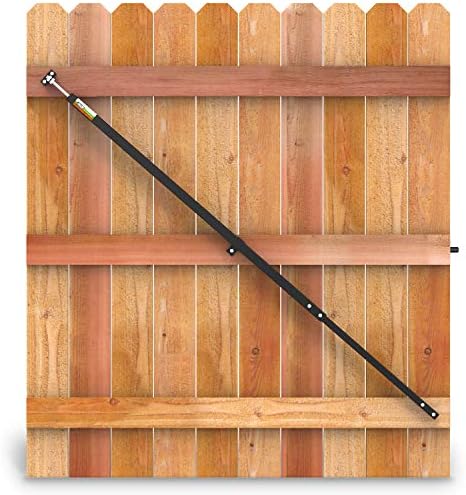 6' Telescopic Gate Brace - Wood Privacy Fence Anti Sag Gate Kit - Gate Hardware Kit for Outdoor Wooden Fence Gates