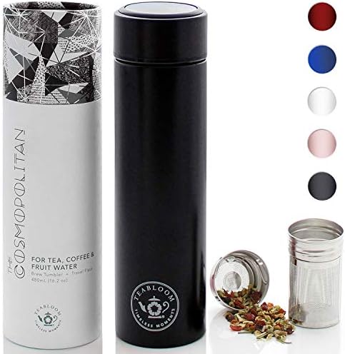 Teabloom - The ORIGINAL All-Brew Travel Tumbler & Thermos | OPRAH’s Favorite | 16oz/480ml Stainless Steel Insulated Water Bottle/Tea Flask/Cold Brew Coffee Mug