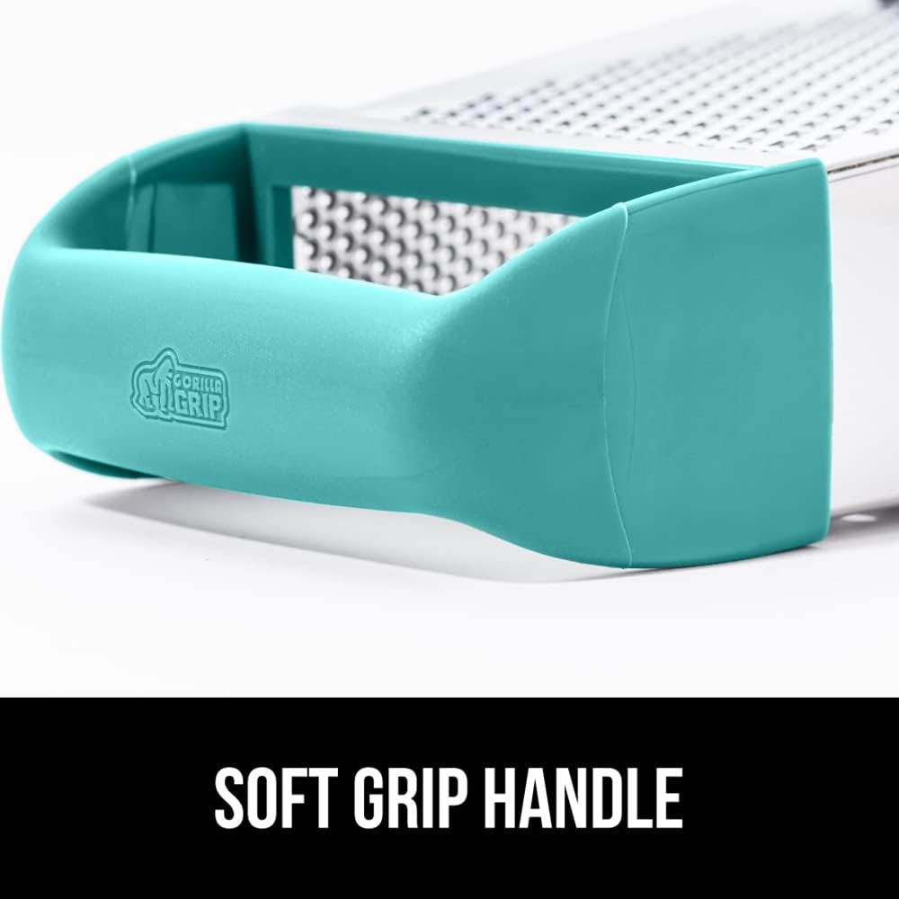 GORILLA GRIP® XL 4-Sided Stainless Steel BPA-Free Cheese Grater, Black