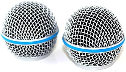 Weymic Replacement Blue Steel Mesh Microphone Grill Head for Shure Sm58 Wireless Microphone and Wired Mics