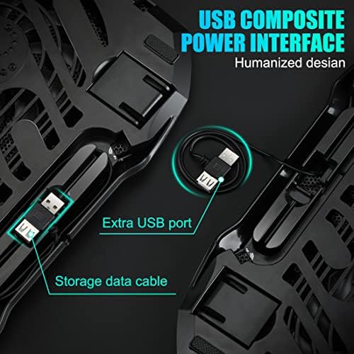 LIANGSTAR Laptop Cooling Pad, Gaming Laptop Cooler with 2 Quiet Big Fans, RGB 7 Color Light Change, Portable USB Laptop Stand 11 to 15.6 Inch