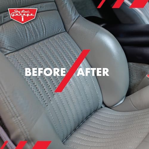 Jay Leno's Garage Leather Cleaner – Deep-Cleaning Leather Seat Cleaner for Car Interior, pH-Balanced Car Refresher That Gently Cleans, Lifts Grime, Refurbish and Restores All Leather Surfaces (16 oz)