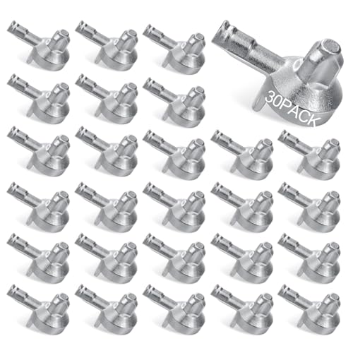 30PCS Bookshelf Pegs - Shelf Pins for IKEA Part 131372, Premium Zinc Alloy Shelf Support Pegs, Fits Wood Cabinets & Shelves