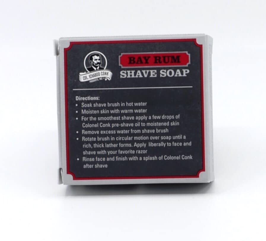 Colonel Conk Worlds Famous Shaving Soap, Bay Rum (Net Weight 4.50 Oz) - Two Pack
