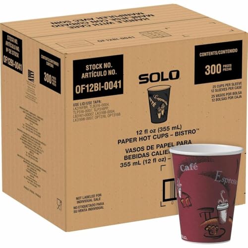 Solo OF12BI-0041 12 oz Bistro SSP Paper Hot Cup (Case of 300)