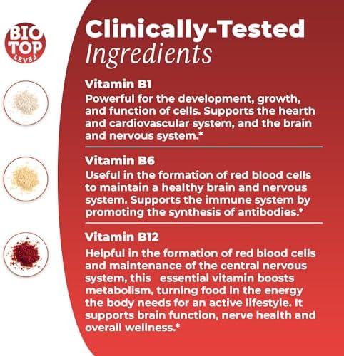 Vitamin B12 Sublingual Liquid Drops (5000 mcg) Plus B1 & B6 in Fastest Absorption Way. Best Formula to Support Brain Cells & Nerve Tissue