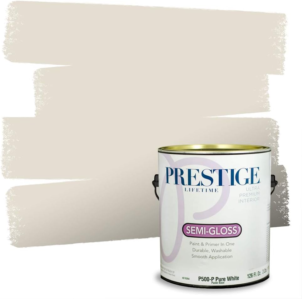 PRESTIGE Paints Exterior Paint and Primer In One, 1-Gallon, Satin, Comparable Match of Sherwin Williams* Black Magic*
