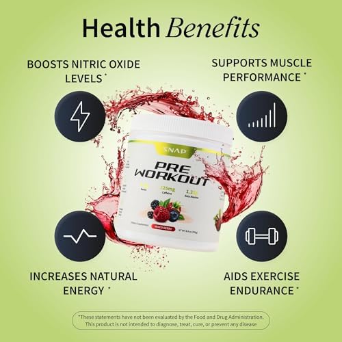 Snap Supplements Beet Root Powder Natural Pre Workout for Men Women, 30 SRV