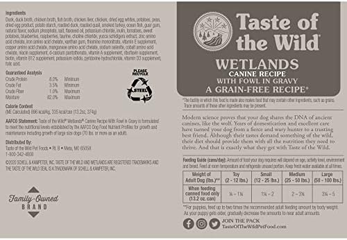 Taste of the Wild Pacific Stream Wet Food Salmon in Gravy 13.2oz Case of 12 | Puppy & Adult Dogs | Grain Free Recipe* | Complete & Balanced to Satisfy Finicky Dogs | Sweet Potatoes for All Day Energy