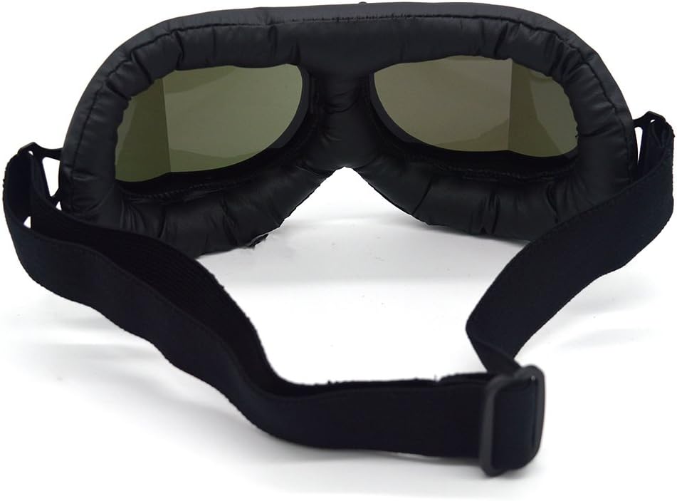 Motorcycle Goggles Anti Fog&Wind&Dust&Sand Aviator Pilot Motocross | Dirt Bike Atv Riding Goggles with Yellow Lens,Fit Over Glasses or Helmet