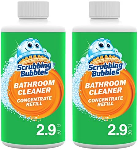 Scrubbing Bubbles Multi Surface Bathroom Cleaner Concentrate, Two 2.9 oz Concentrated Refill Bottles