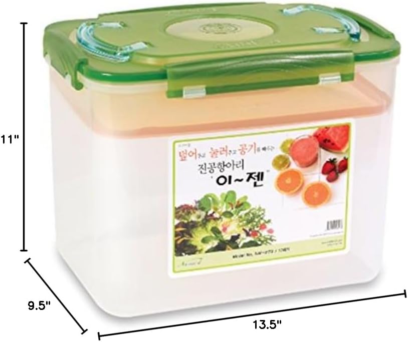 Premium Kimchi, Sauerkraut Container Probiotic Fermentation with Inner Vacuum Lid (Earthenware Brown, 0.45 gal/ 1.7L)
