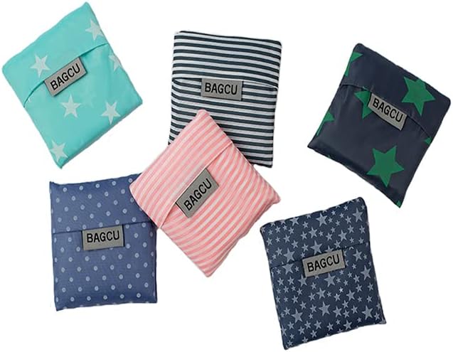 Cloth Tote Bags, Reusable, Foldable, Recycle for Shopping, Fits in Pocket, Eco Friendly for Groceries, Water Resistant, Lightweight