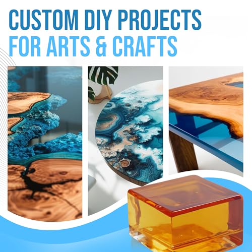 EPOXY Resin Crystal Clear 1 Gallon Kit | 1:1 Resin and Hardener for Super Gloss Coating | for Bars, Outdoor Table Top, Countertop
