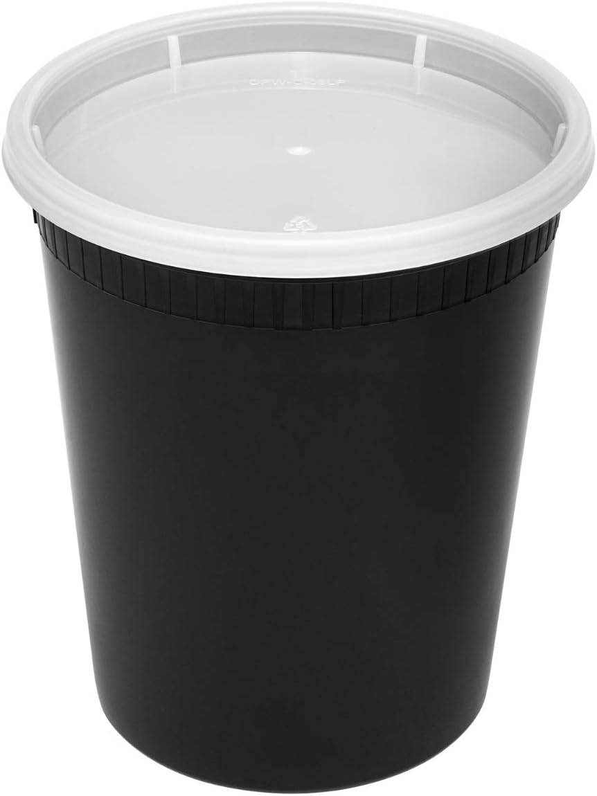 Karat [32oz - 240 ct] Clear PP Injection Molded Round Deli Containers with Lids (FP-IMDC32-PP)