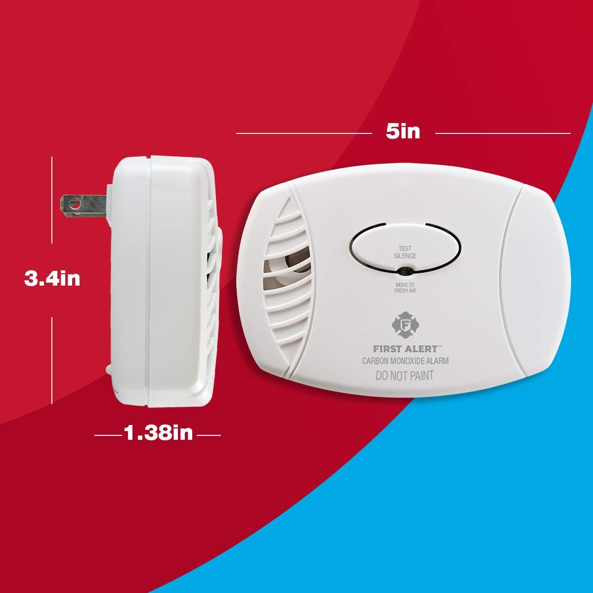 First Alert Plug in Carbon Monoxide Alarm | CO606, 9V Battery Backup