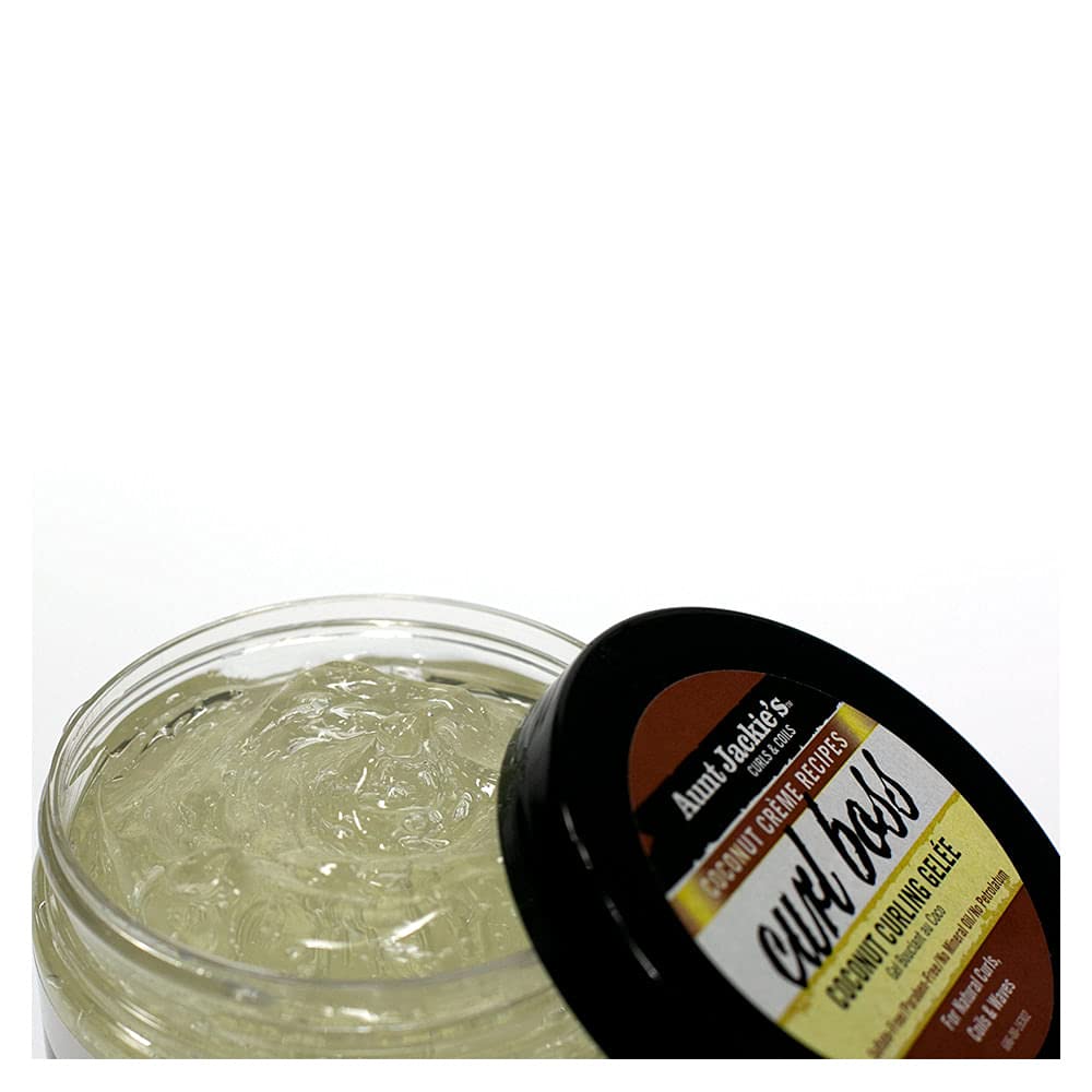 Aunt Jackie's Coconut Crème Recipes Curl Boss Coconut Curling Hair Gel for Natural Curls, Coils and Waves, 15 oz