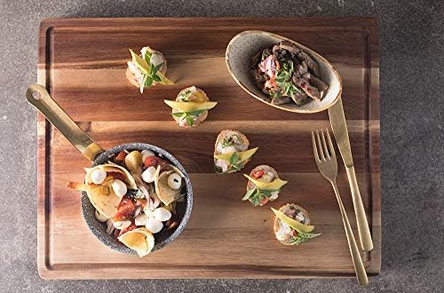 Butcher Block - Organic Bamboo Cutting Board w/Juice Groove - 17x13x1.5" -Butcher Block Cutting Board - Premium Quality and Professional Design - Bamboo Chopping Block