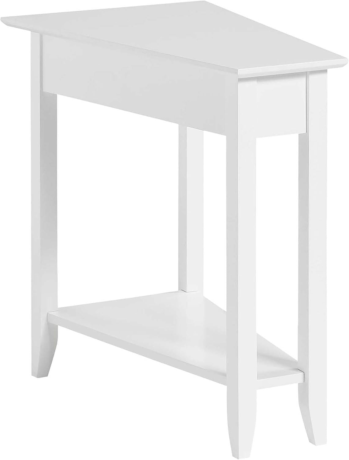 Convenience Concepts American Heritage Wedge End Table 24" - Classic Living Room Table with Storage Shelf, Side Table for Family Room, Bedside Table, Espresso