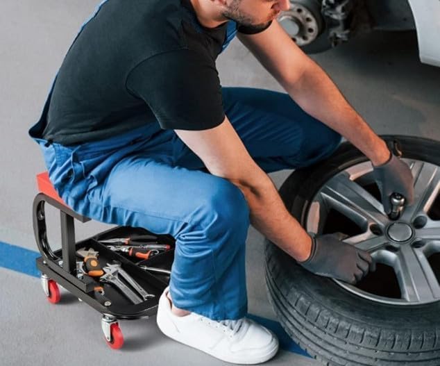Mechanics Roller Seat, 300 LBS Capacity Rolling Creeper