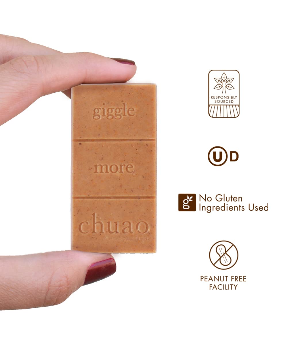 Chuao Chocolatier Salted Chocolate Crunch Dark Chocolate Mini Gourmet Chocolate Bar, 24-Ct. (0.39 oz. each)