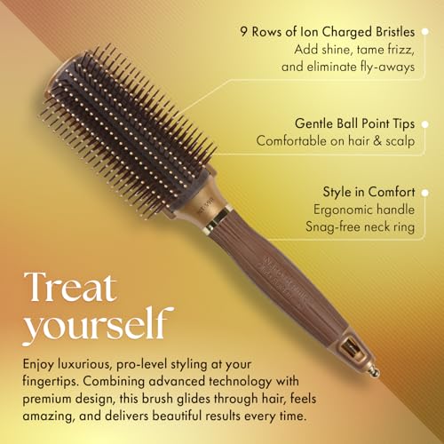 Olivia Garden Ceramic + Ion Nano Thermic Styler Hair Brush