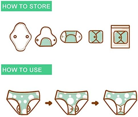 Teamoy 11.6" Reusable Menstrual Pads, Cloth Sanitary Pad, Panty Liners | Washable, Super-Absorbent, Soft and Comfortable