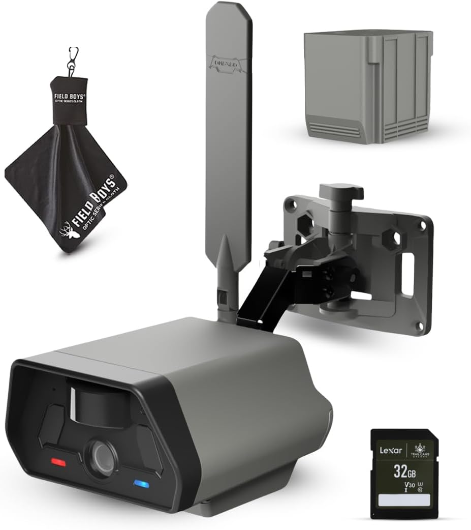 TACTACAM Defend Cellular Security Camera Bundle – Rechargeable Battery + 32GB SD Card Included – 4G LTE