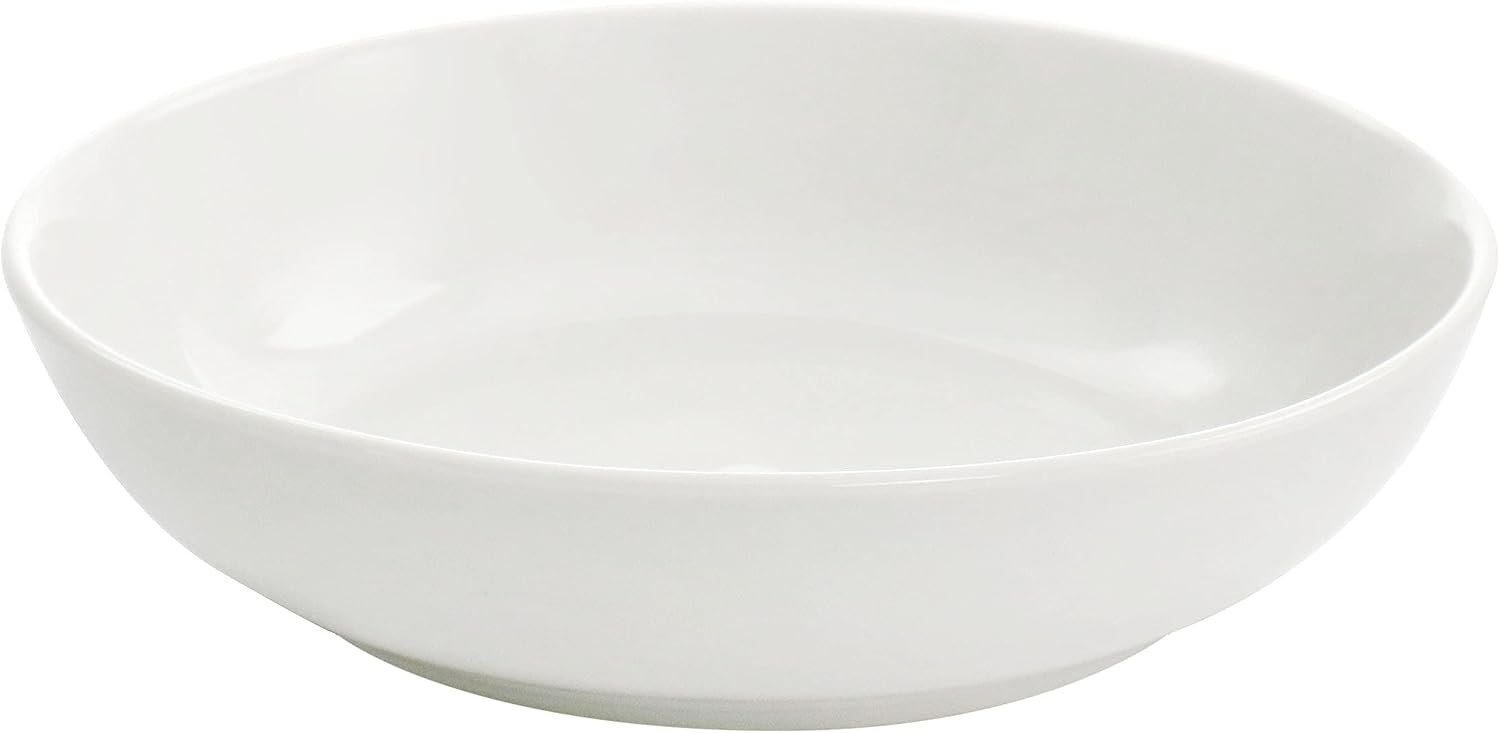 Elama White Porcelain Dish Dinnerware Set, 18 Piece, Newman
