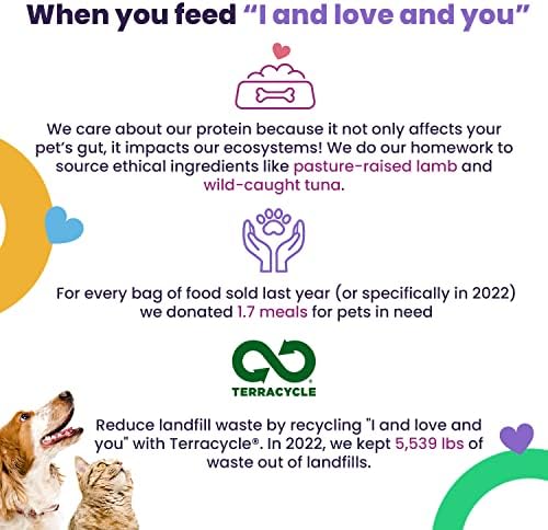 I and love and you Nude Super Food Dry Dog Food - Salmon + Whitefish - Prebiotic + Probiotic, Grain Free, Real Meat, No Fillers, 5lb Bag