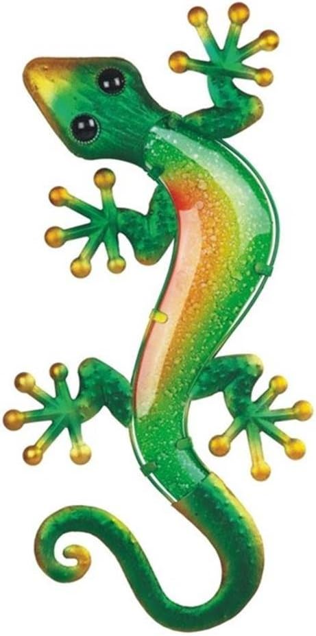 StealStreet 23.75" Green and Yellow Lizard Metal Wall Plaque Interior Decor