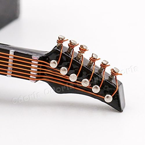 Odoria 1/12 Miniature Electric Guitar Dollhouse Musical Instruments Accessories, Red