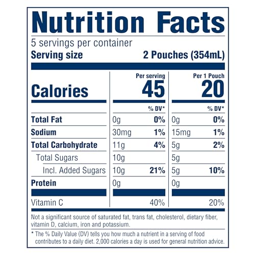 Kool-Aid Drink, 10 ct Box Tropical Punch Flavored, 6 fl oz Pouches | for Flavorful Hydration and Shareable Refreshment Good Source of Vitamin C, Caffeine Free Gluten Free
