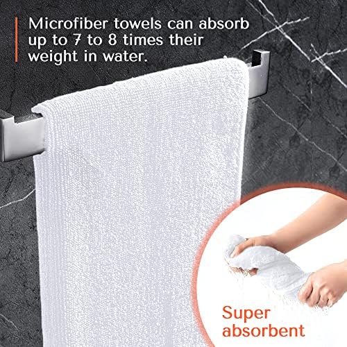 TASALON Microfiber Salon Hair Towels 10 Pack, 29" x 16" Ultra-Soft - Black