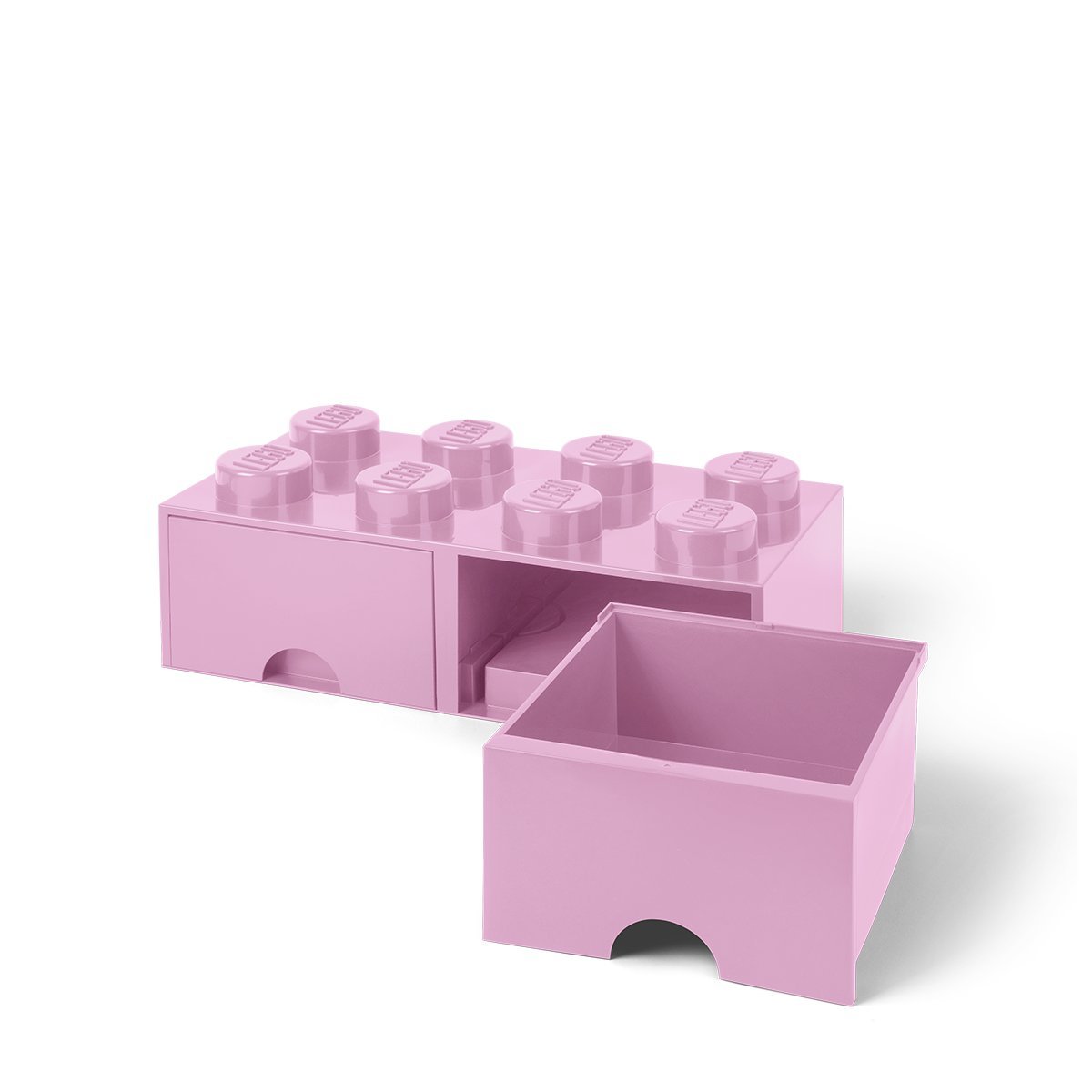 LEGO Brick Drawer, 4 Knobs, 1 Drawer, Stackable Storage Box, Black