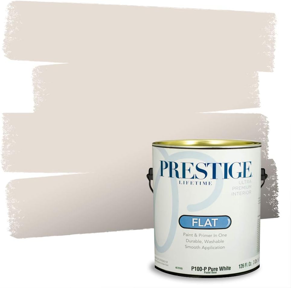 PRESTIGE Paints Exterior Paint and Primer In One, 1-Gallon, Flat, Comparable Match of Sherwin Williams* Sable*