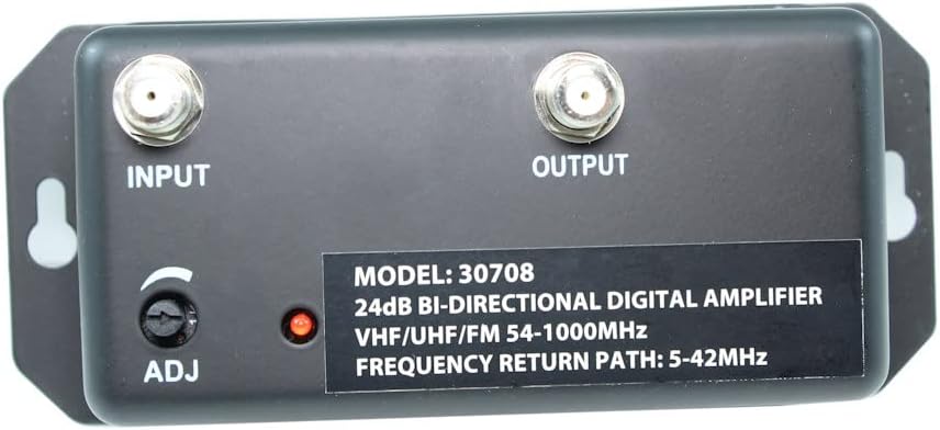 MyCableMart Antenna Signal Amplifier (24dB) 54Mhz-1000Mhz, Powered