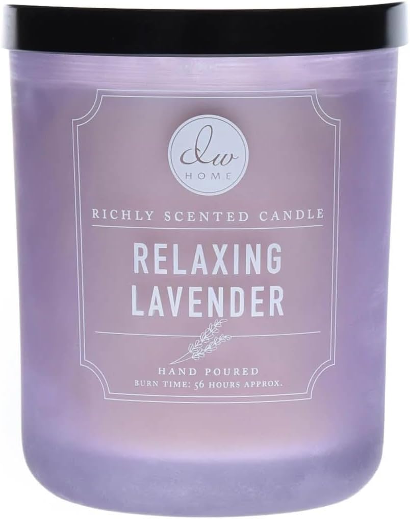 DW Home Relaxing Lavender Scented Candle for Home, 9 oz, 8.8 oz Candle Jar, Up to 33H Burn Time, Luxury Scented Candle for Relaxation, Gifting, Home Décor
