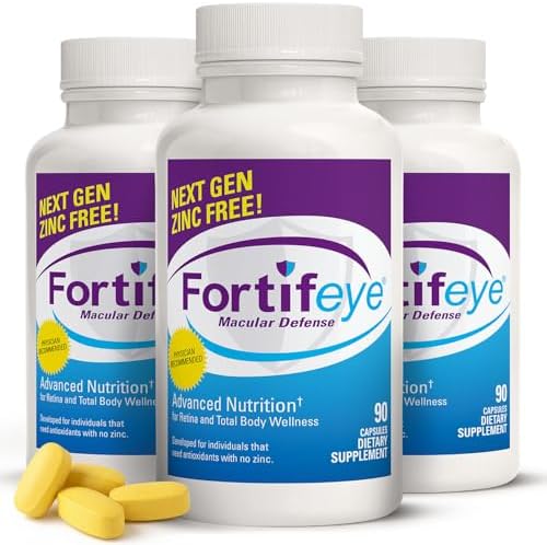 Fortifeye Vitamins Macular Defense Multivitamin-30 Day Supply, 90 Tablets (Zinc Free), All Natural Total Body & Eye Vitamins for Vision, Pure Macular Support Formula, Complex Eye Vitality Supplement