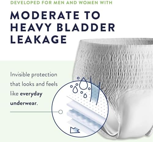 Prevail Daily Protective Underwear - Unisex Adult Incontinence Underwear - Disposable Adult Diaper for Men & Women - Maximum Absorbency - Small - 88 Count (4 packs of 22) | Disposable, Incontinence, Extra Absorbency