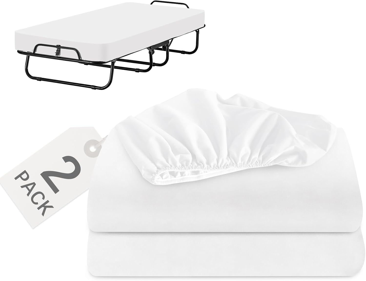 2 Pack Hospital Bed Sheets Fitted 36’’×84’’×14’’ Hospital Bed Sheet, Grey | Fit for Home & Hospital Care Beds, Shrinkage & Stain Resistant RV Twin Sheets for RV Twin/Bunk Mattress