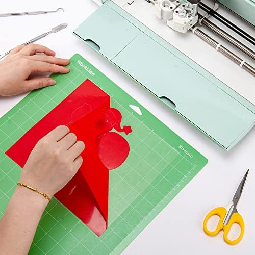WORKLION Cutting Mat 12x12 Compatible with Maker/Maker 3/Maker 4/Air 2/Explore 3/4, Variety Sticky（Standard, Light