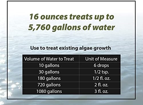 Bloom Buster Pond Algae Control - 16oz - Fast Acting Algaecide, Use in Fountains & Outdoor Ponds Containing Koi & Other Fish - EPA Registered