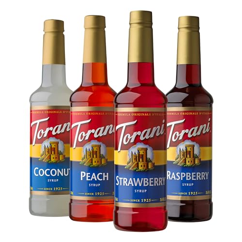 Torani Syrup Variety Pack, Soda Flavors, 25.4 Ounces (Set of 4)